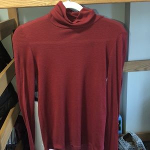 made well turtleneck red long sleeve